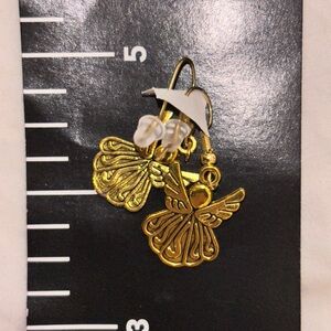 Nordstrom Gold Filigree Angel Earrings